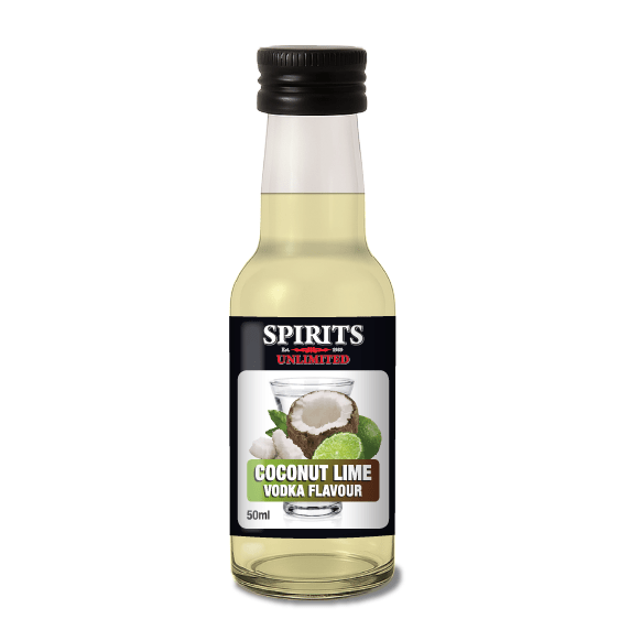 Spirits Unlimited Vodka Coconut Lime Spirit Essence 50mL (Flavours 1L) - Distillery King Australia