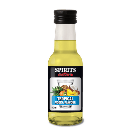 Spirits Unlimited Vodka Fruit Tropical Essence 50mL (Flavours 1L of Neutral Spirit) - Distillery King Australia