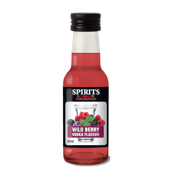 Spirits Unlimited Vodka Fruit Wildberry Essence 50mL (Flavours 1L of Neutral Spirit) - Distillery King Australia