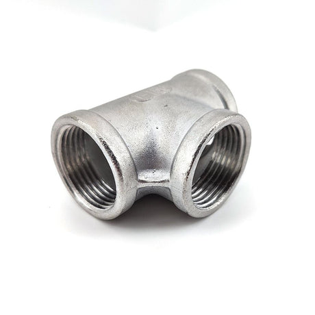 Stainless equal tee with internal 1 inch BSP thread