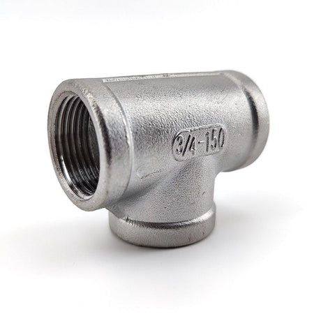 Stainless equal tee with internal 3/4 inch BSP thread