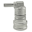 Stainless gas ball lock disconnect with barb, grey collar