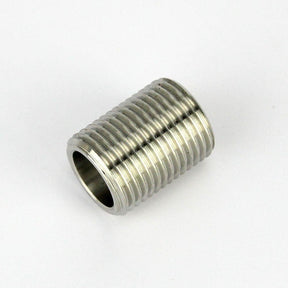 Stainless steel pipe nipple, external 1/2 inch BSP thread