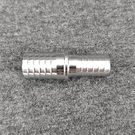 Stainless steel barbed hose splicer 10mm to 13mm