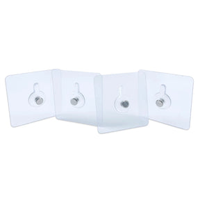 Stainless steel adhesive wall mounting hangers 4 pack