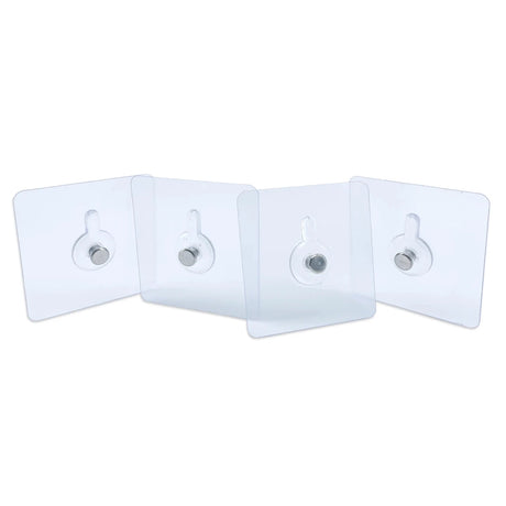 Stainless steel adhesive wall mounting hangers 4 pack