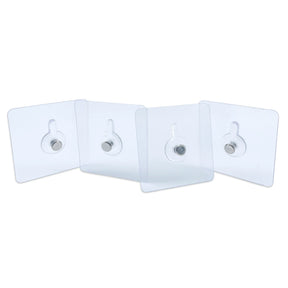 Stainless steel adhesive wall mounting hangers 4 pack