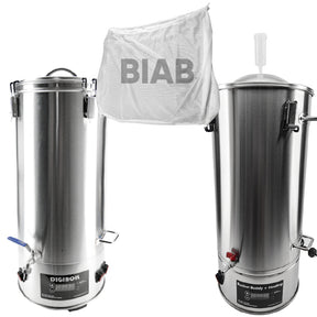 Stainless steel duo deal, DigiBoil 35L BIAB and 35L SS Bucket Buddy