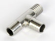 Stainless steel tee fitting with 13mm barb