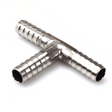 Stainless steel tee fitting, 6mm barb