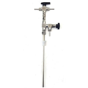 Stainless tee type counter pressure bottle filler