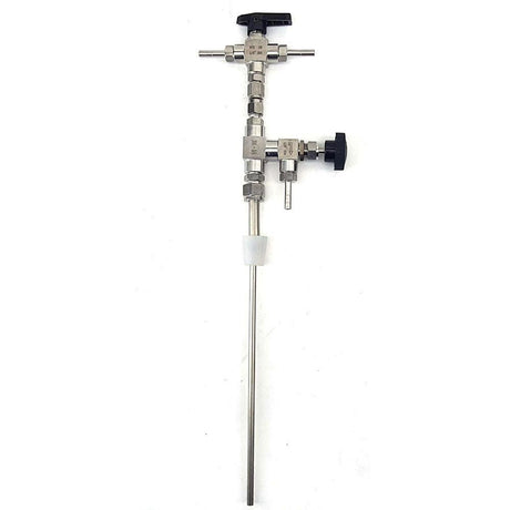 Stainless tee type counter pressure bottle filler