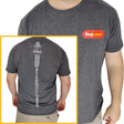 Striped logo t-shirt in dark grey
