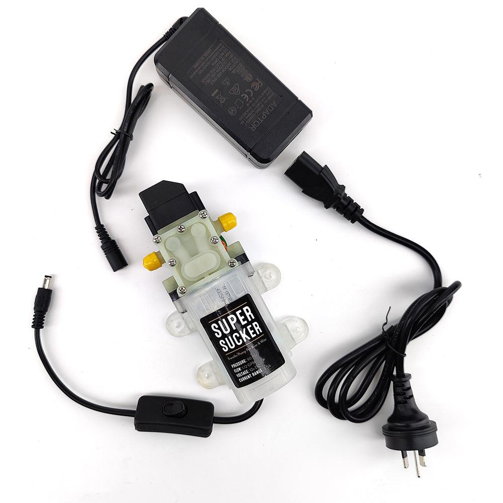 Super Sucker Siphon Pump with 10mm Barbs including Power Supply