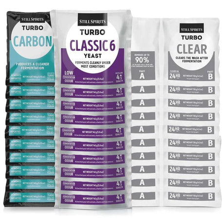 T500 Classic 6 Yeast, Carbon & Clear 10 Pack - Distillery King Australia