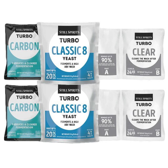 T500 Classic 8 Double Pack with 2x Classic 8 Yeast, 2x Turbo Carbon & 2x Turbo Clear - Distillery King Australia