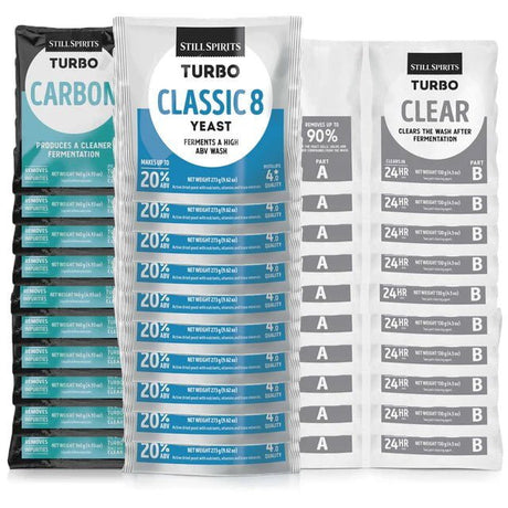 T500 Classic 8 Yeast, Carbon & Clear 10 Pack - Distillery King Australia