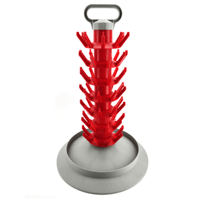 Threaded bottle drying tree, 63 bottle capacity