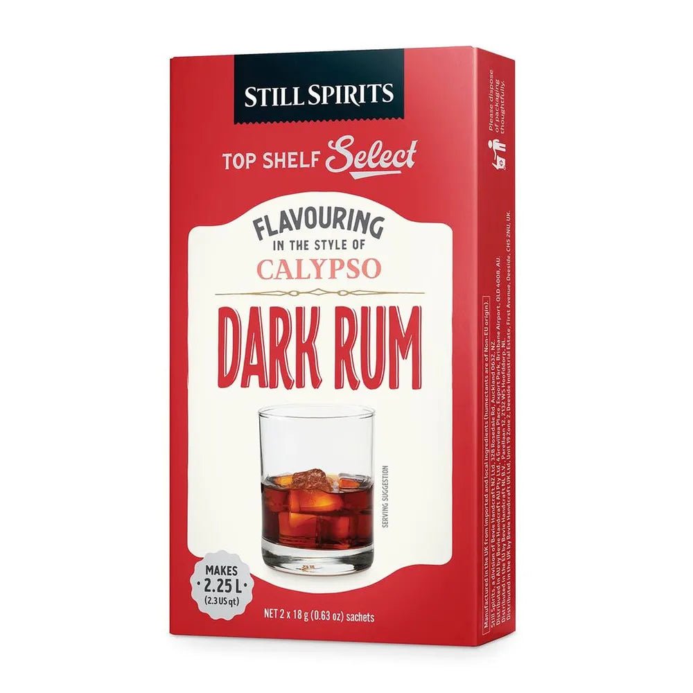 Top Shelf Select Rum Calypso Dark Rum Essence (2 x 1.125L Sachets) - Distillery King Australia
