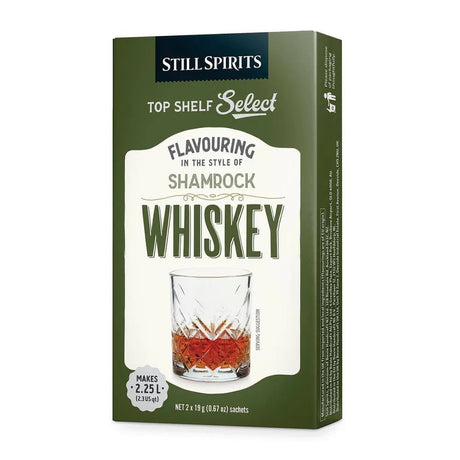 Top Shelf Select Whiskey Shamrock Whisky Essence (2 x 1.125L Sachets) - Distillery King Australia