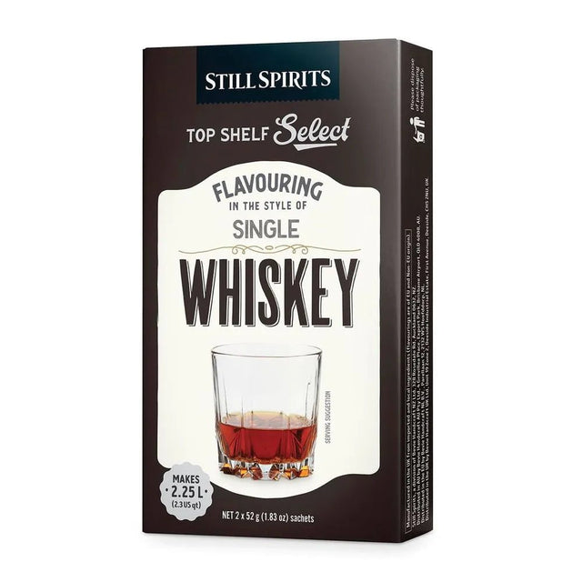 Top Shelf Select Whiskey Single Whisky Essence (2 x 1.125L Sachets) - Distillery King Australia