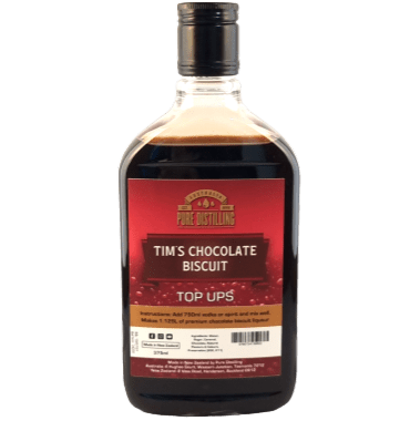 Top Ups Tim’s Chocolate Biscuit Liqueur Essence (Makes 1.125L using 750mL of Neutral Spirit) - Distillery King Australia