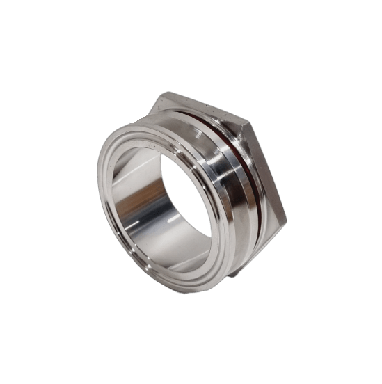 Triclover 1.5 inch stainless bulkhead set