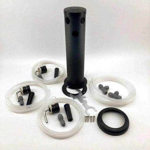 Triple Tap Black Phantom Font Kit with duotight Short shank and Black handle (Without Tap) - Distillery King Australia