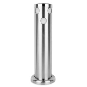 Triple tap brushed stainless font