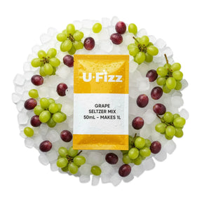 U-Fizz natural grape seltzer mix bottle