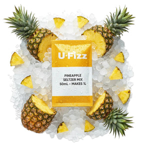U-Fizz natural pineapple seltzer mix bottle