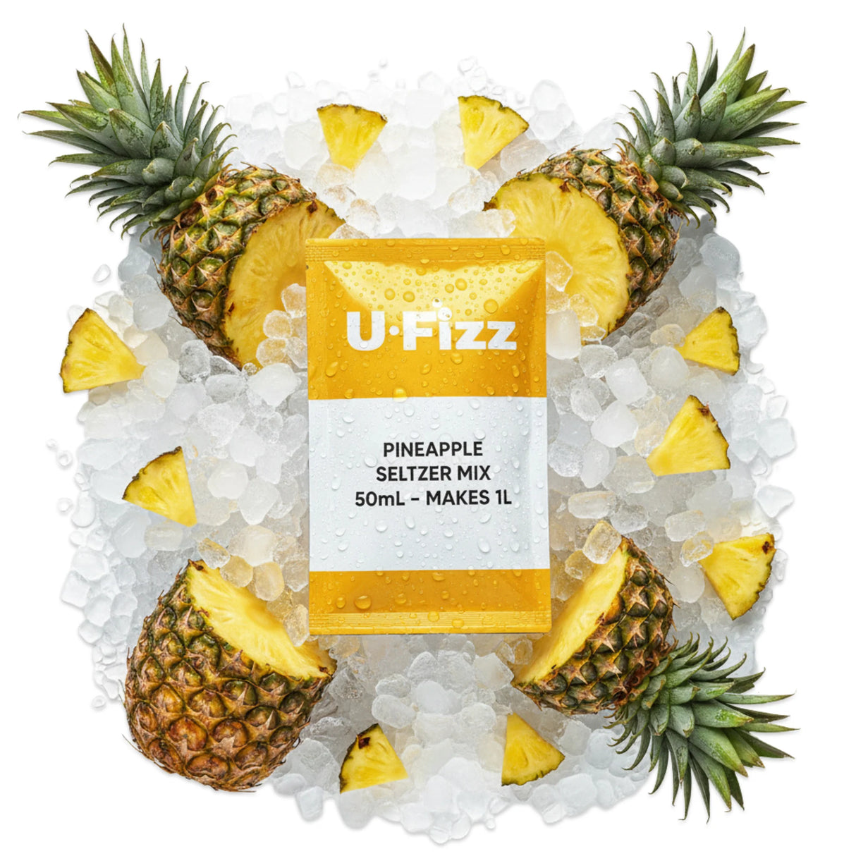 U-Fizz natural pineapple seltzer mix bottle