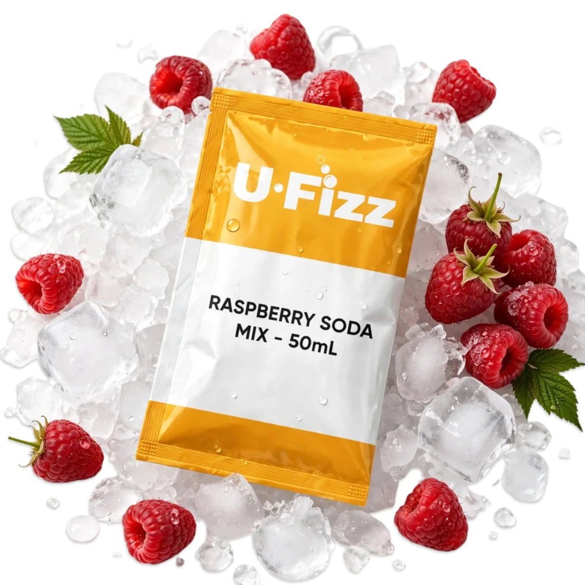U-Fizz Natural Raspberry Soda Mix - 50mL makes 1L