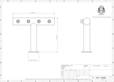 Ultra T FasTap quad 4 tap T-bar beer tower