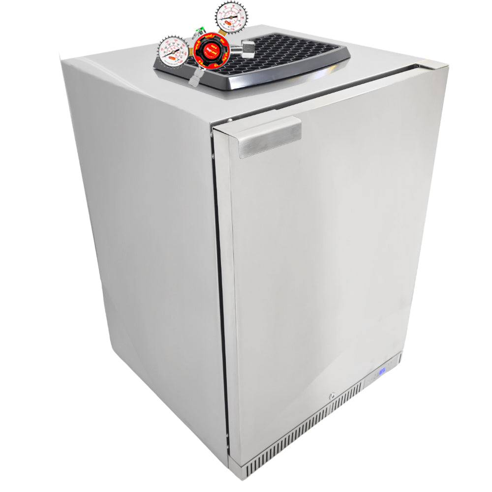 Under bench semi-integrated kegerator base unit