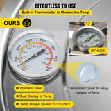 Vevor Alcohol Still 12L Stainless Steel Water Alcohol Essential Oils Distiller Copper Tube Home Brewing Kit Build-in Thermometer - Distillery King Australia