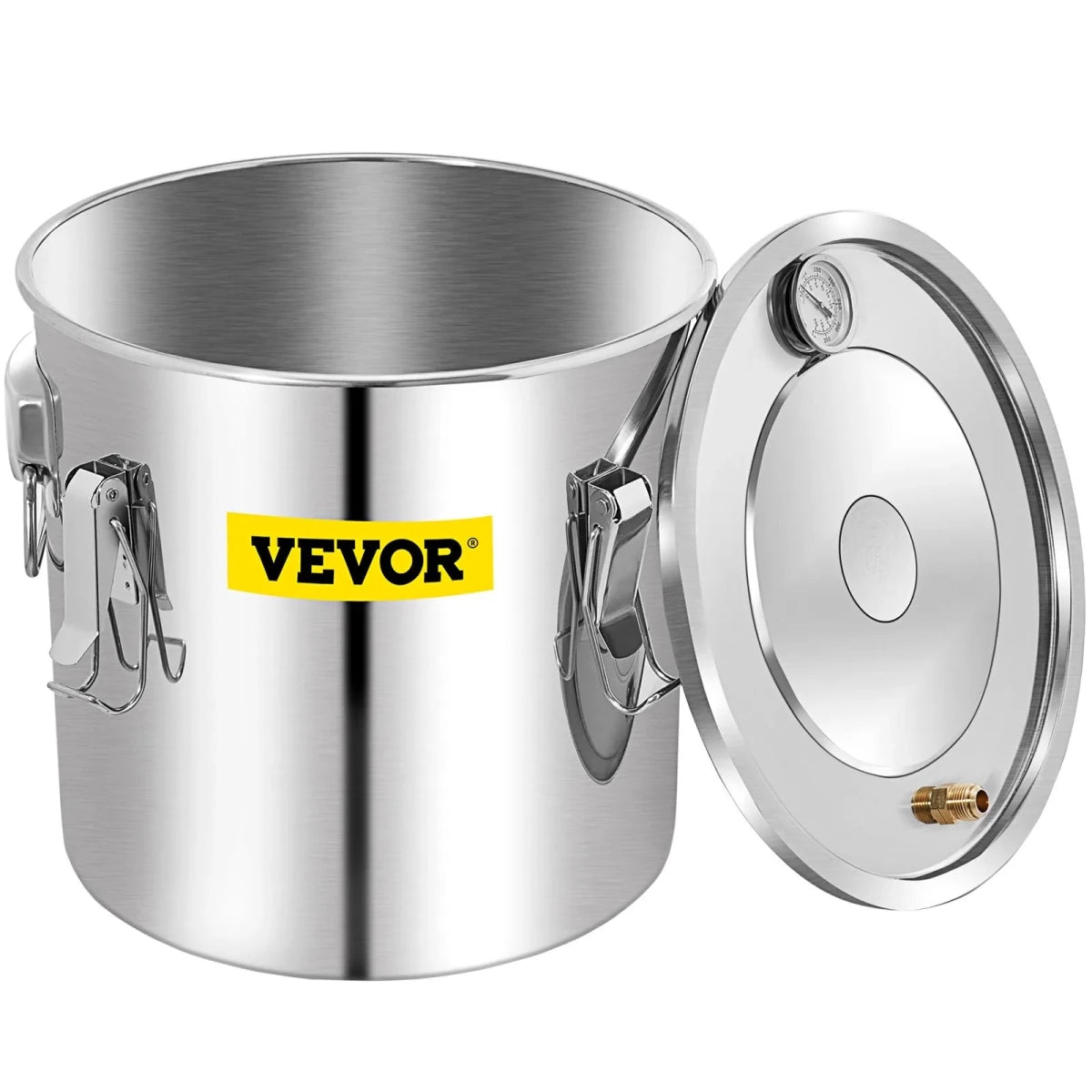 VEVOR Moonshine Still 50L Distiller Stainless Steel Water Alcohol Essential Oils Copper Tube with Circulating Pump Home Brewing Kit Build-in Thermometer - Distillery King Australia