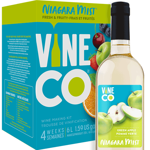 VineCo Niagara Mist Green Apple wine making kit