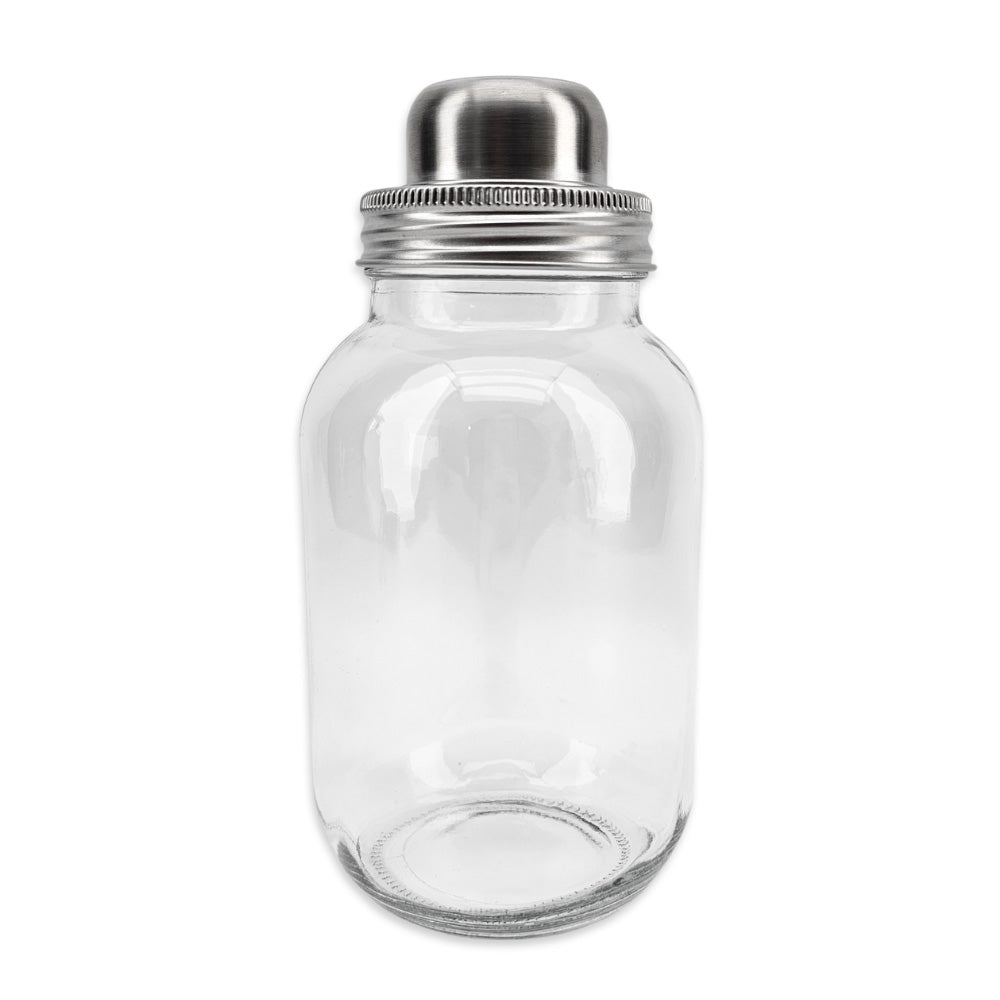 VINKA glass jar cocktail shaker with strainer lid