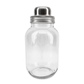 VINKA glass jar cocktail shaker with strainer lid