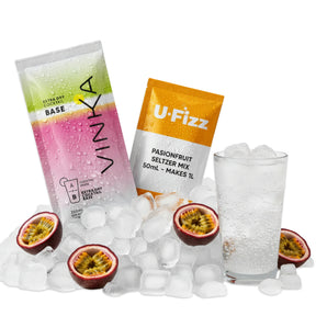 VINKA U-Fizz natural passionfruit seltzer 1L kit