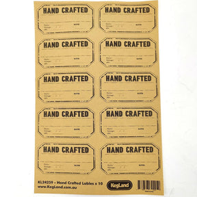 Vintage Craft Labels A4 Sheet 2x5