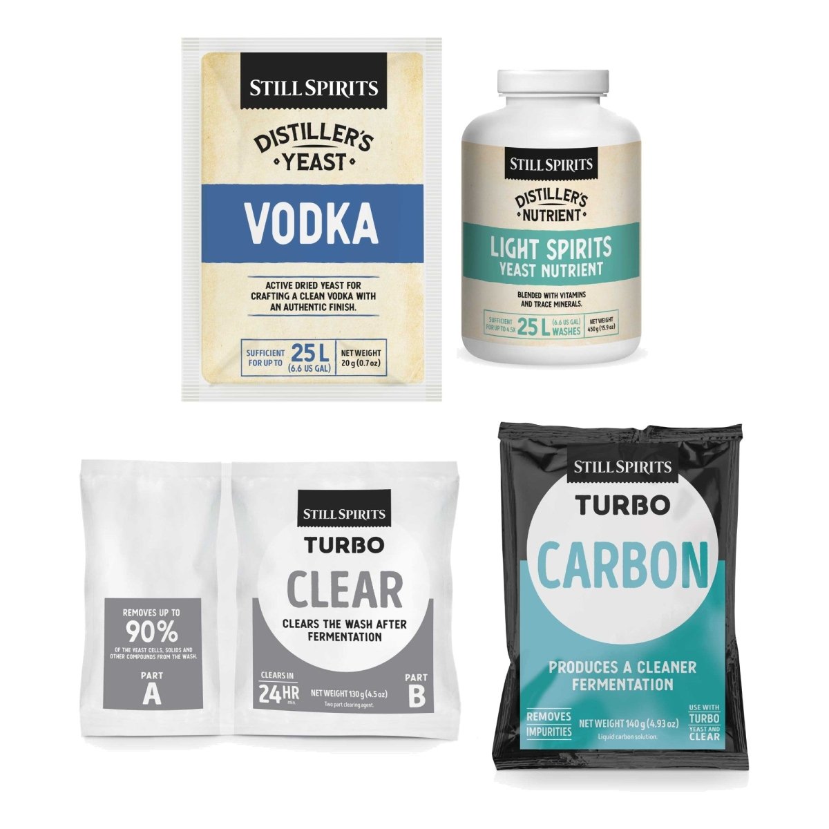 Vodka Distiller's Yeast Pack (to use with Sugar or Dextrose) - Distillery King Australia