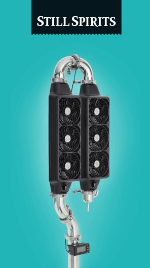 Still Spirits VORTEX reflux set assembled with two air cooled condensers