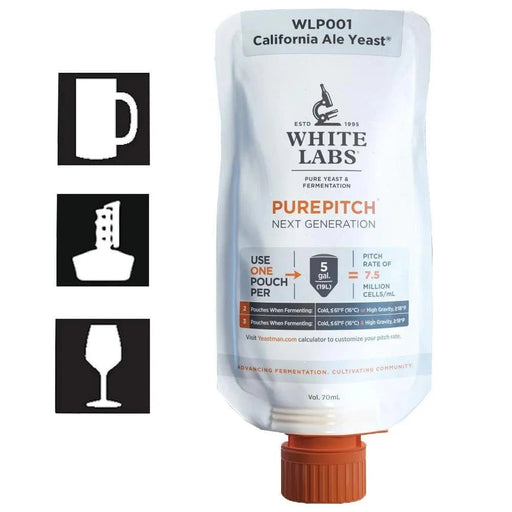 White Labs Liquid Yeast WLP001 California Ale Yeast - PurePitch Next Generation (Special Order - up to 5 weeks for dispatch) - Distillery King Australia