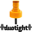Yellow plastic ball lock carbonation cap