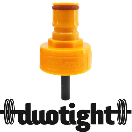 Yellow plastic ball lock carbonation cap