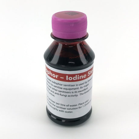 100mL Iodophor - Iodine Sanitising, Non Rinse Sanitiser, Mash Conversion Check - Distillery King Australia