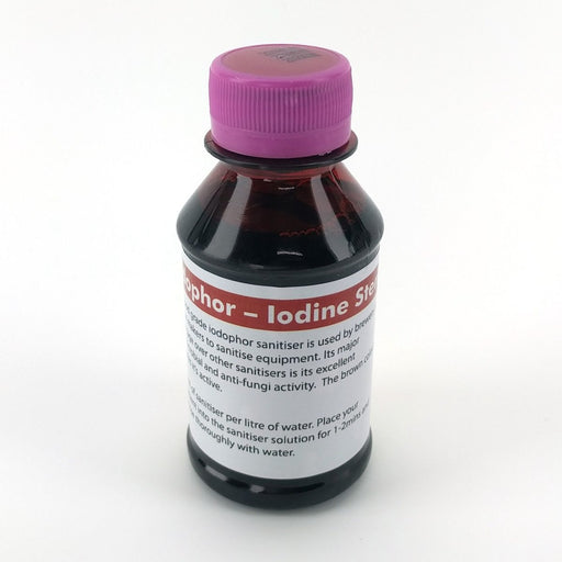 100mL Iodophor - Iodine Sanitising, Non Rinse Sanitiser, Mash Conversion Check - Distillery King Australia