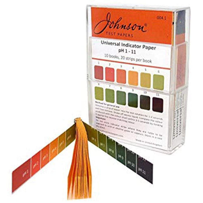 PH Indicator Papers (1 - 11) - Pack 10 Books (Each 20 Strips) Total 200 Strips